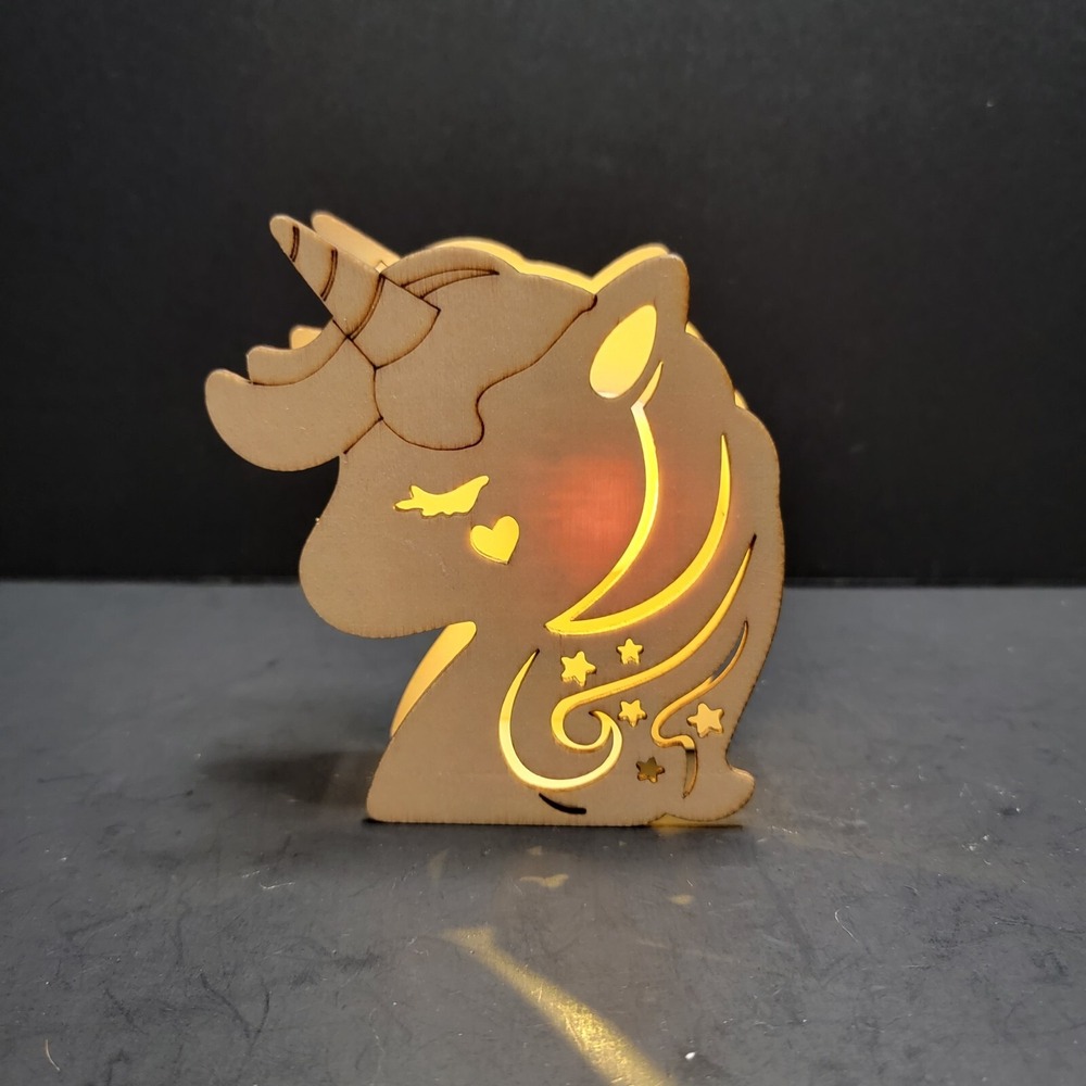 Paint Ur Self Unicorn Wooden Light - Picture 2 of 3